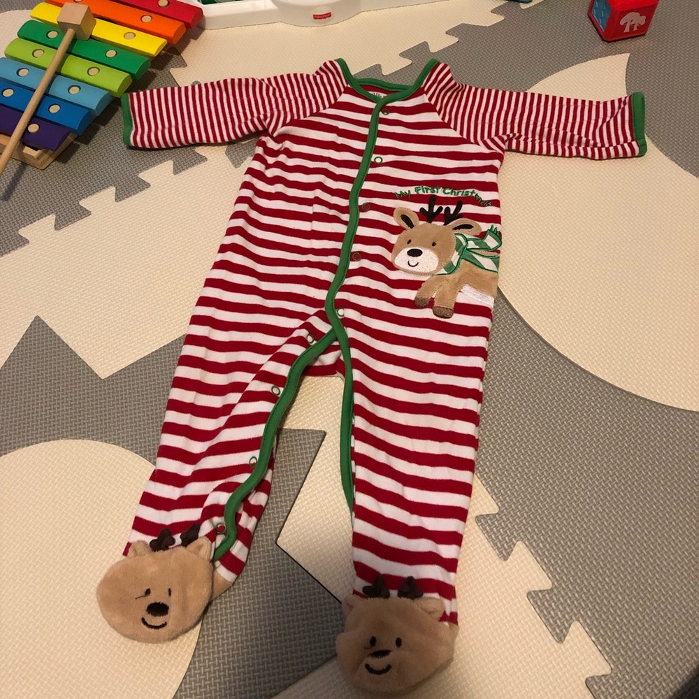 Little Me Christmas Footie